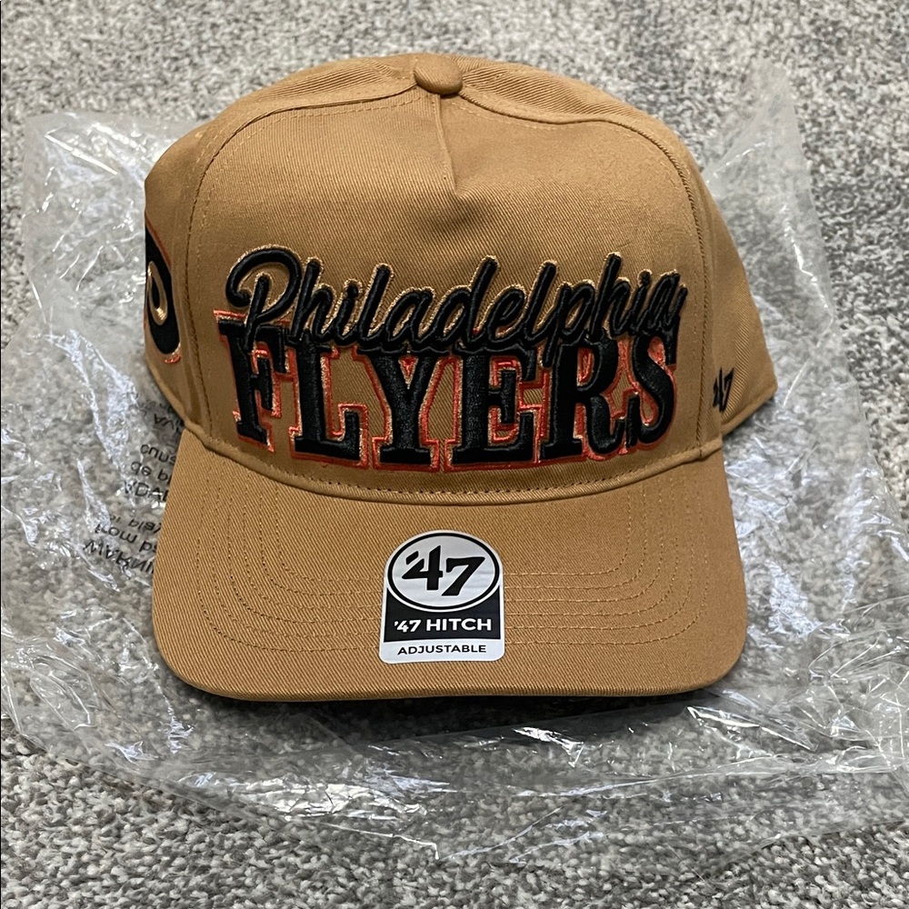 47 Brand Philadelphia Flyers Barnes Hitch Adjustable Tan Hat - New